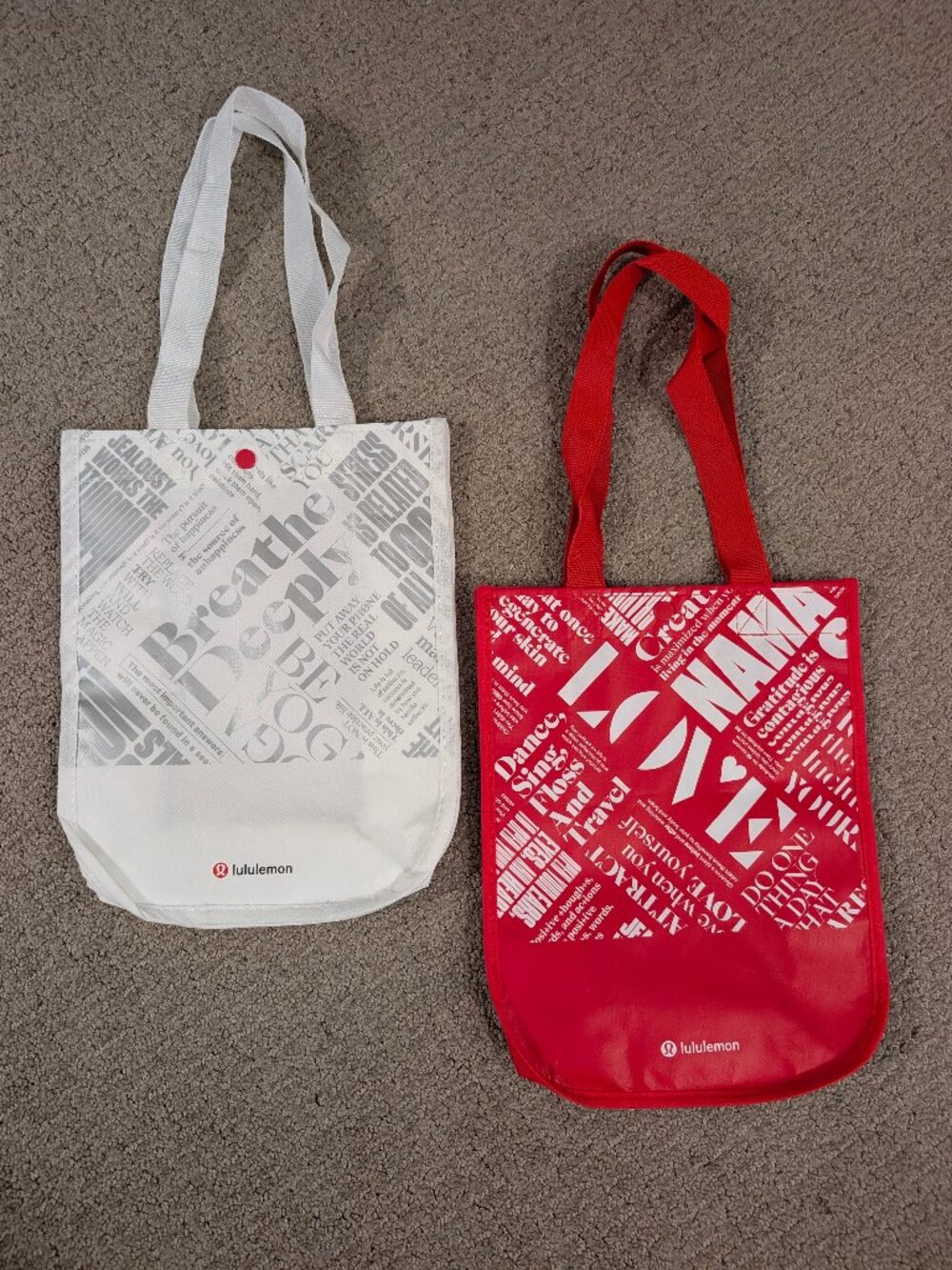 Lululemon Reusable Shopping Bag Set - collage print